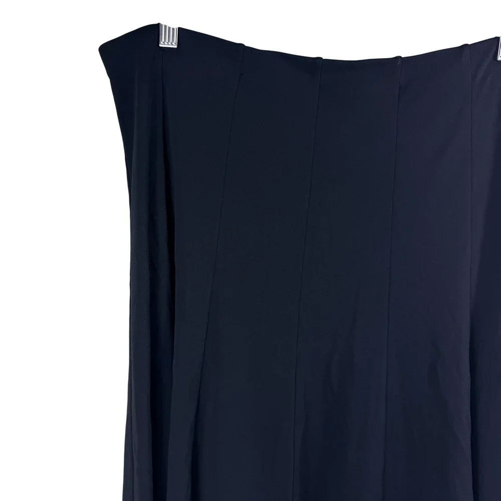 Lauren Ralph Lauren Black Rayon A-Line Skirt XL Old Money Preppy Office